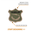 Create Your Own Shield Patch (2.5" x 2.40" Elegant Shield)