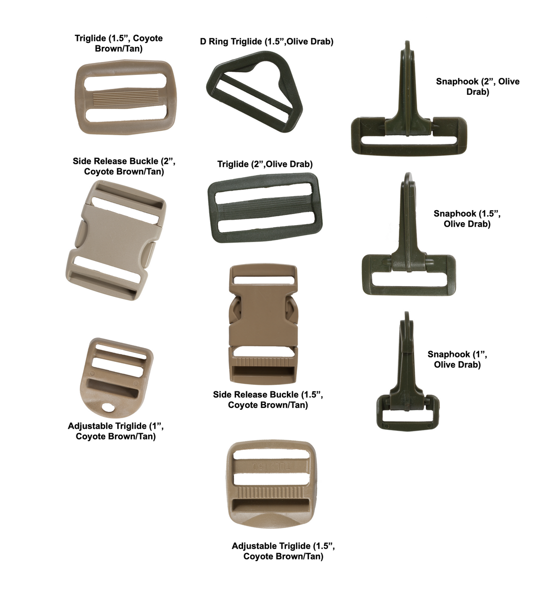 Various Buckles/Snaps (Discounted Items) CPGear Tactical