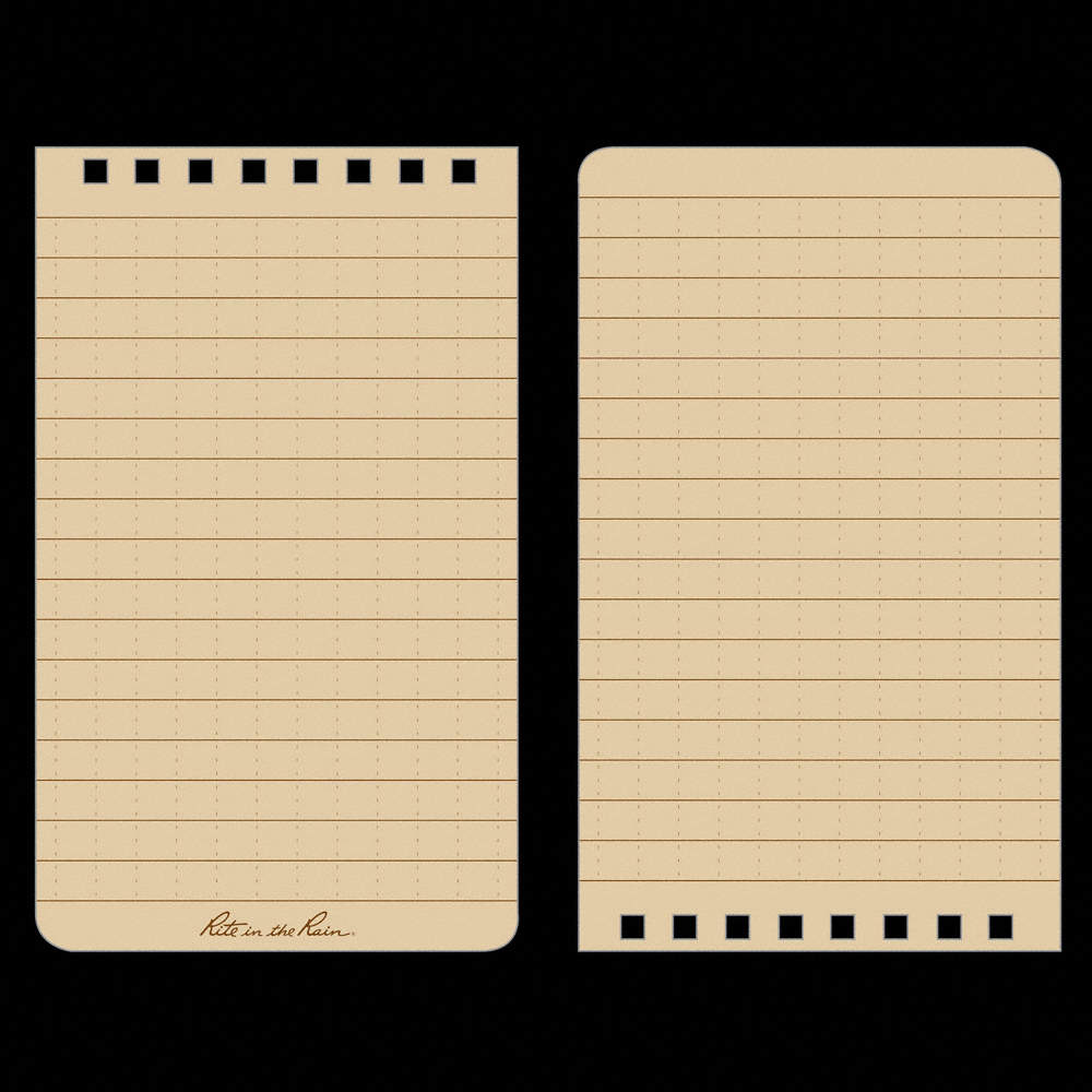 Rite in the Rain 3x5 Pocket Notebook (Olive or Tan)