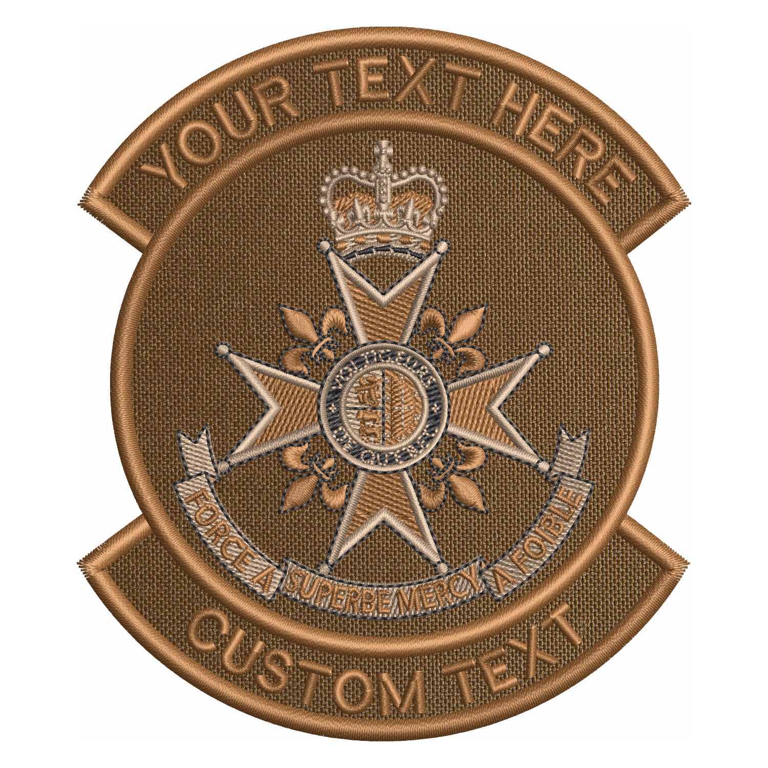 Create Your Own Patch (4.50 x 3.85" Circle With Scroll 4)
