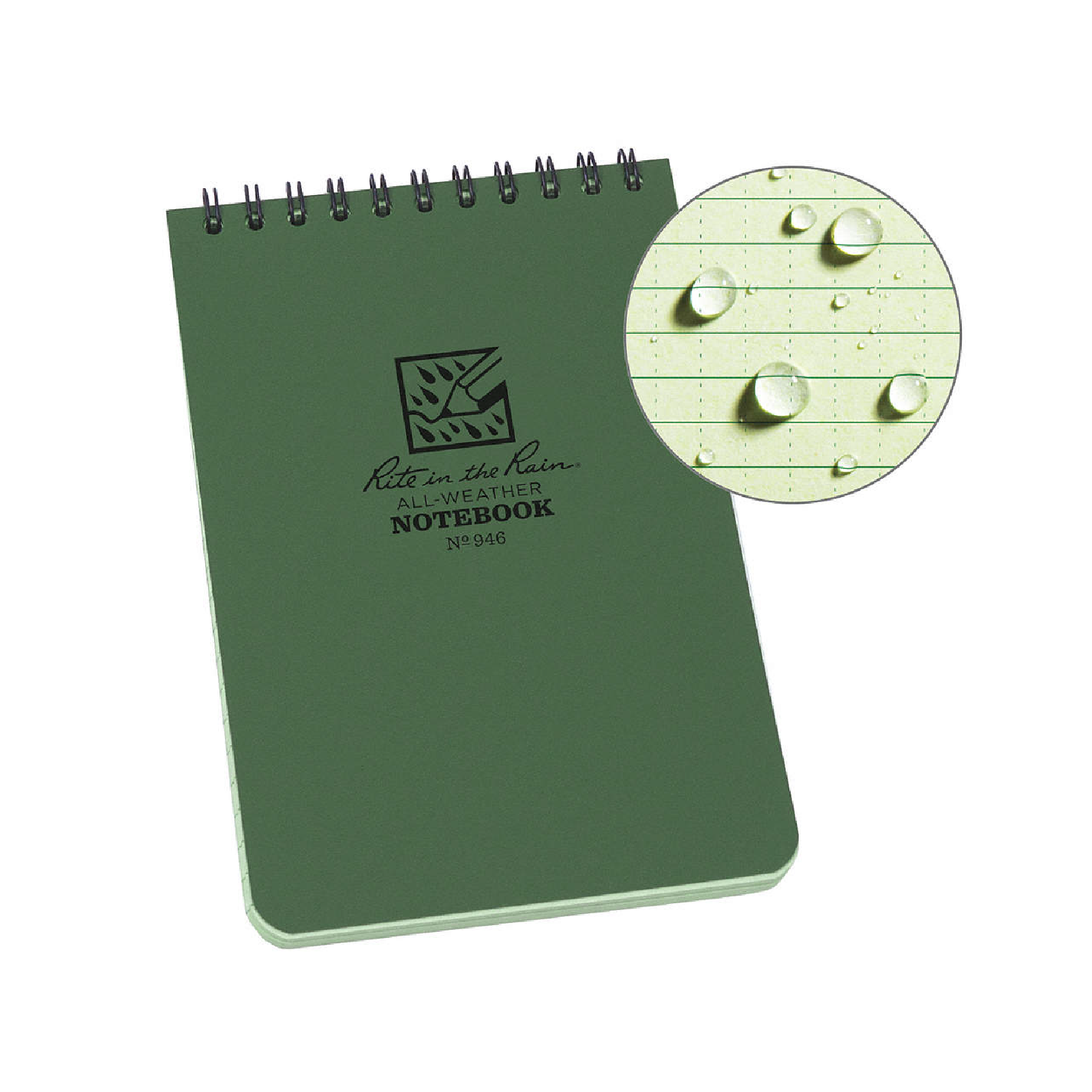 Rite in the Rain 4x6 Top Spiral Notebook (Olive or Tan)