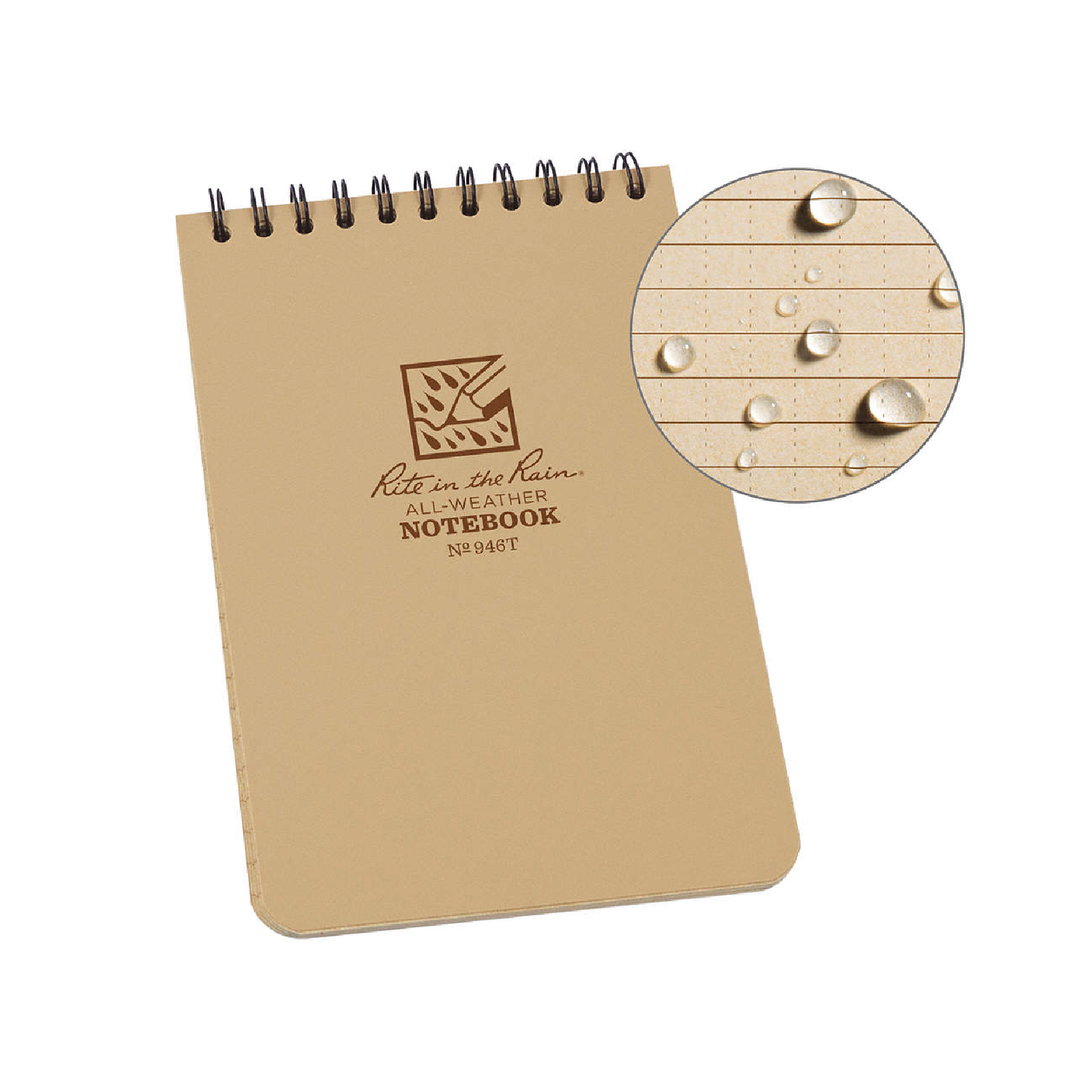 Rite in the Rain 4x6 Top Spiral Notebook (Olive or Tan)