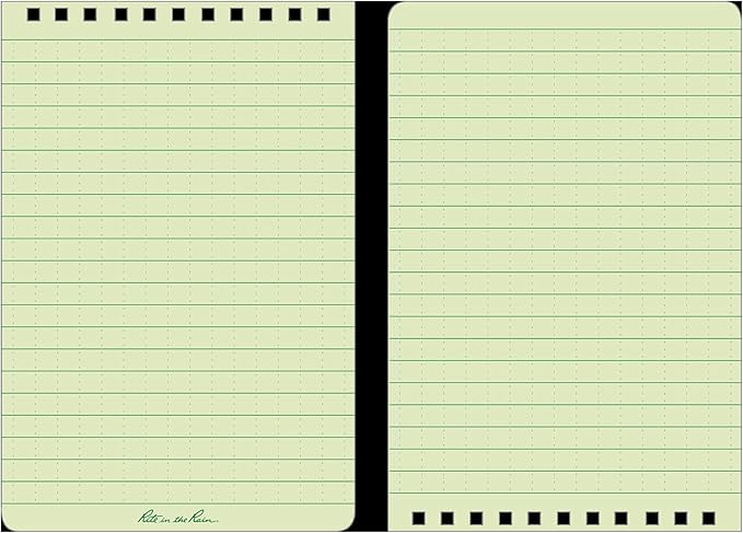 Rite in the Rain 4x6 Top Spiral Notebook (Olive or Tan)