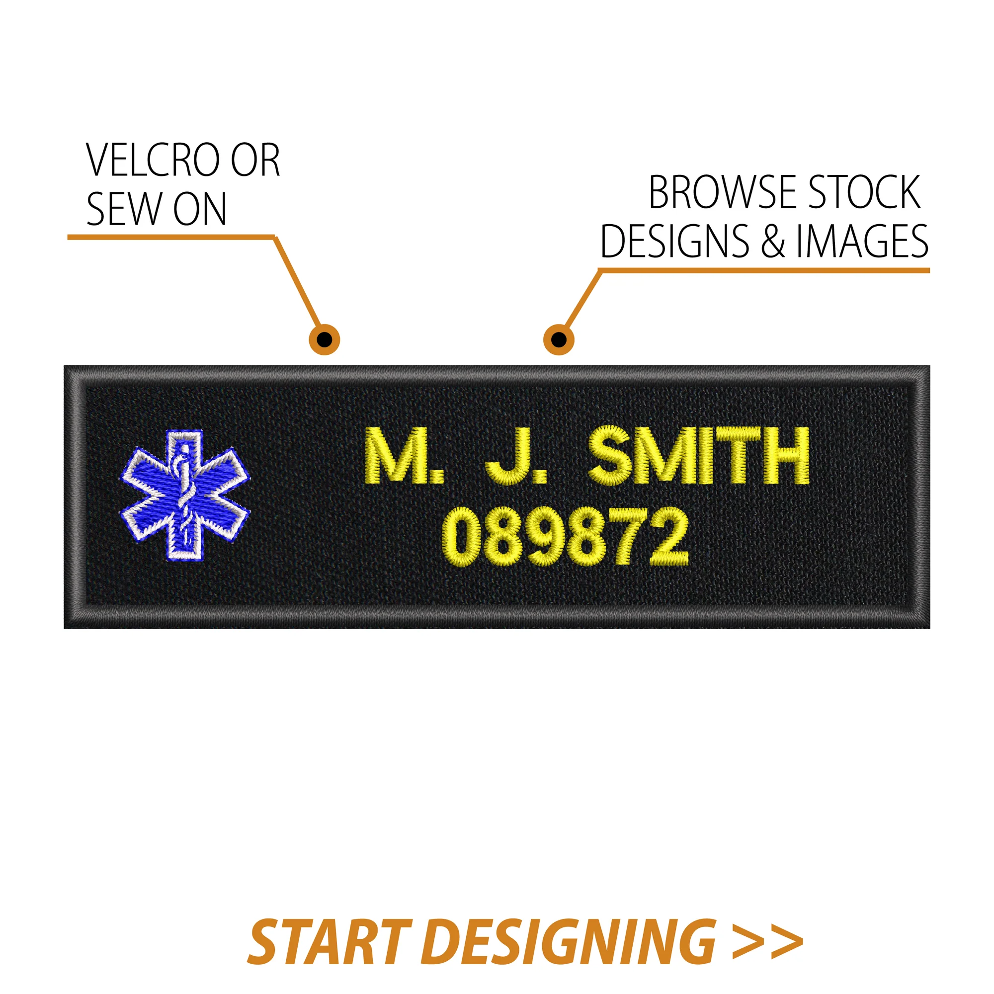 Create Your Own Nametape(1.5 x 5" Straight Corners)