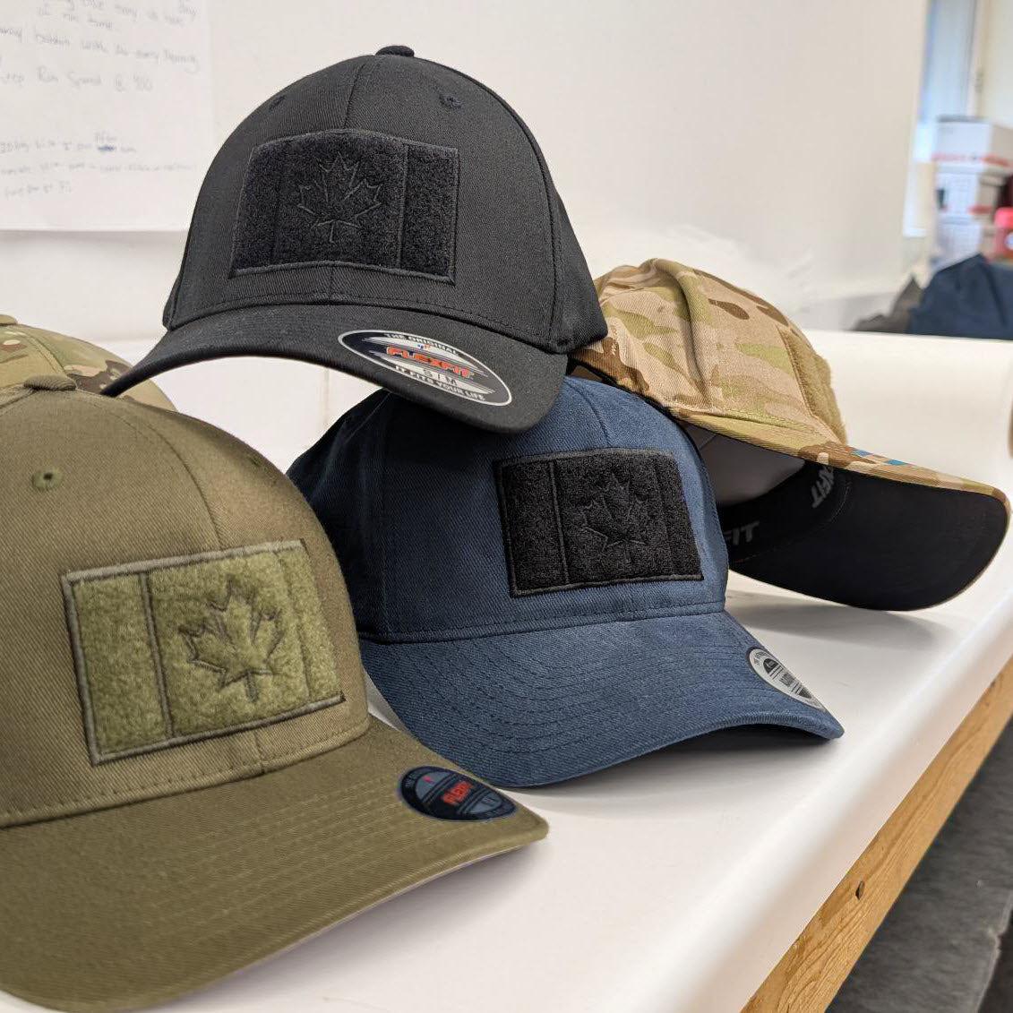 Velcro Flag Hat with Embroidered Canadian flag