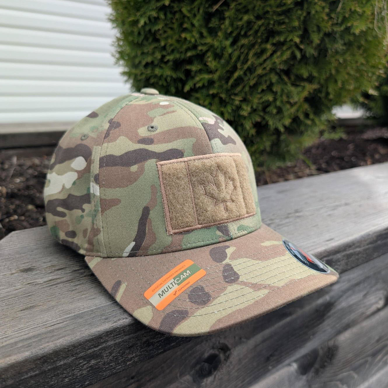 Velcro Flag Hat with Embroidered Canadian flag