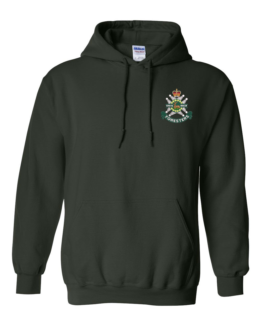 Pullover Hoodie with Grey and Simcoe Embroidered Crest