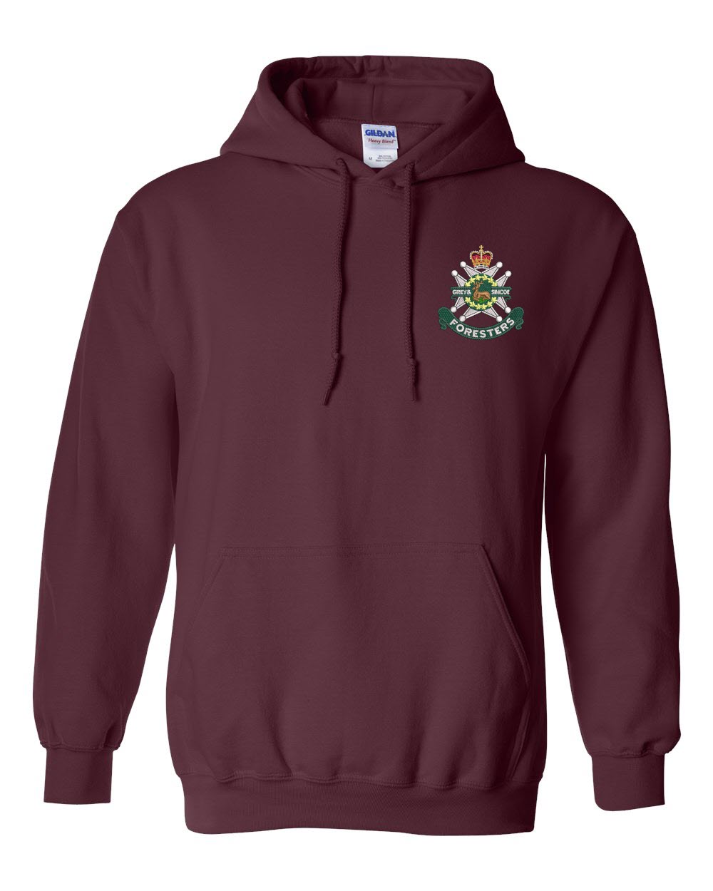 Pullover Hoodie with Grey and Simcoe Embroidered Crest