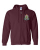 Full-Zip Hooded Sweatshirt with Grey and Simcoe Embroidered Crest