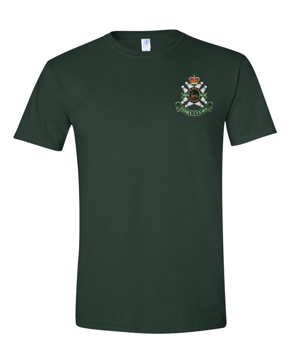 Cotton T-Shirt with Grey and Simcoe Printed Crest