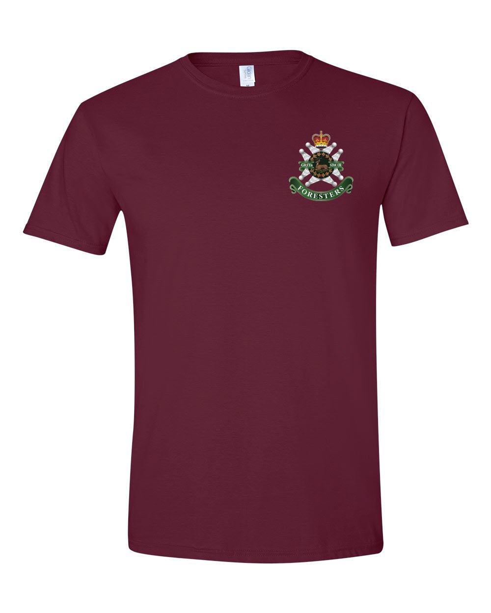 Cotton T-Shirt with Grey and Simcoe Printed Crest