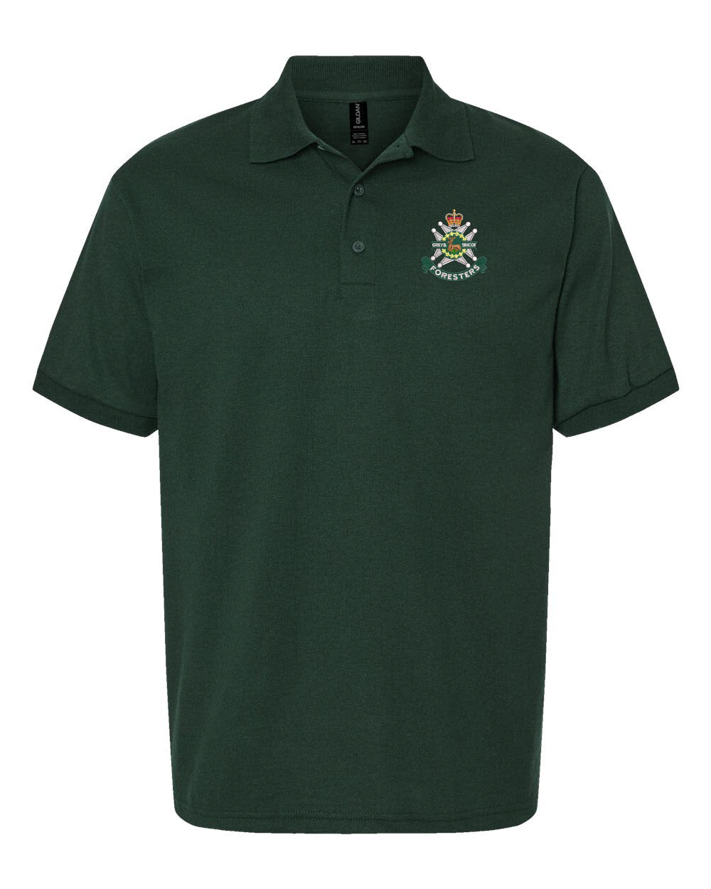 Golf Shirt with Grey and Simcoe Embroidered Crest