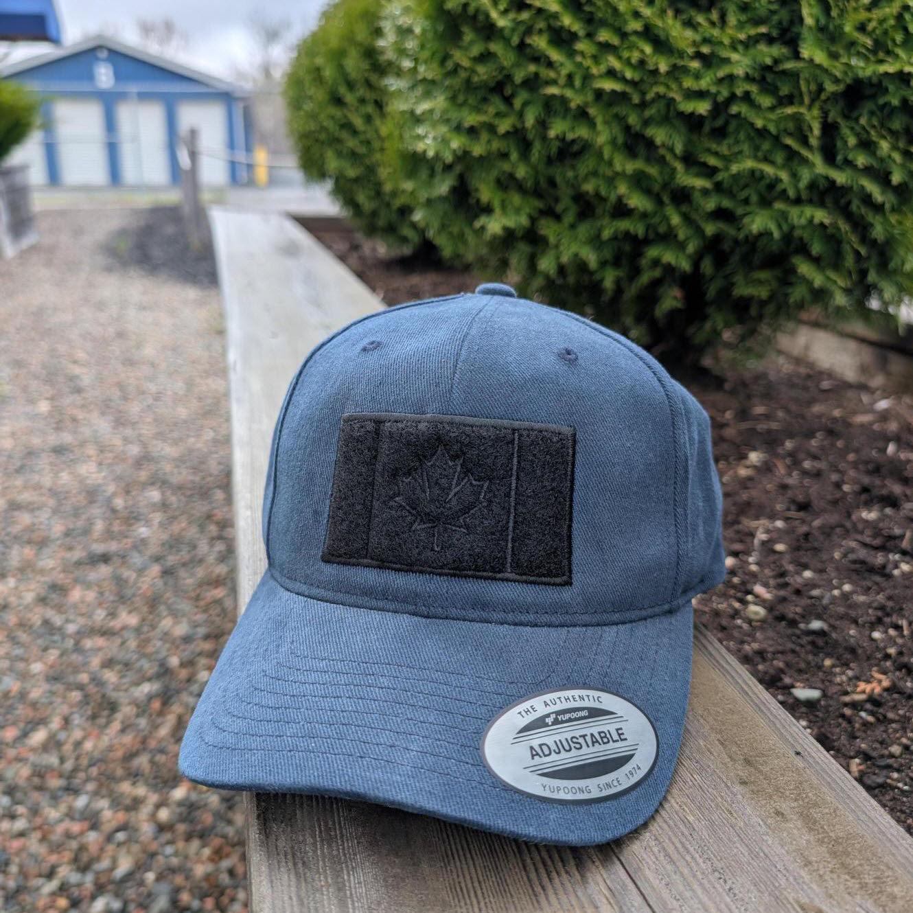 Velcro Flag Hat with Embroidered Canadian flag