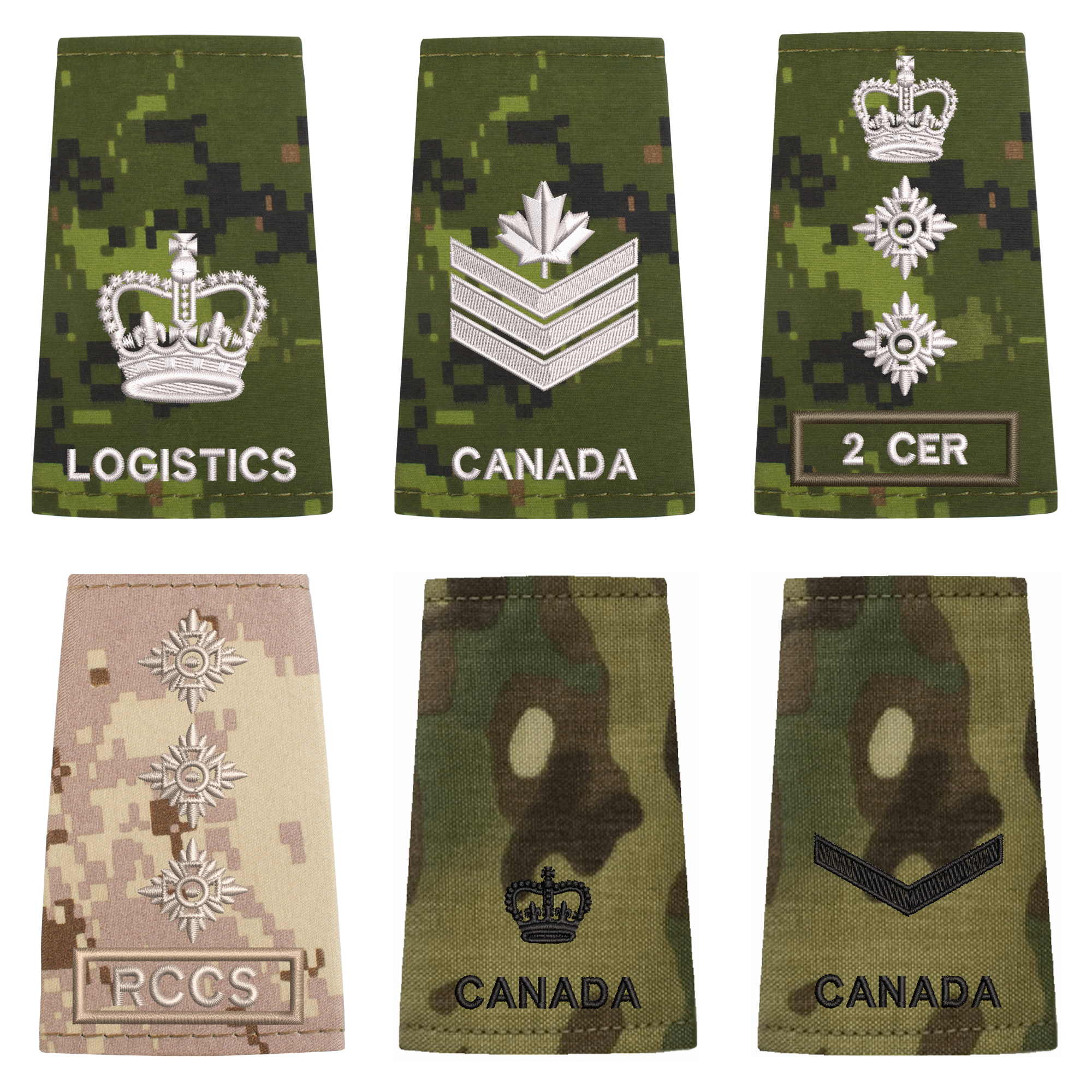 Army Rank Slip-ons