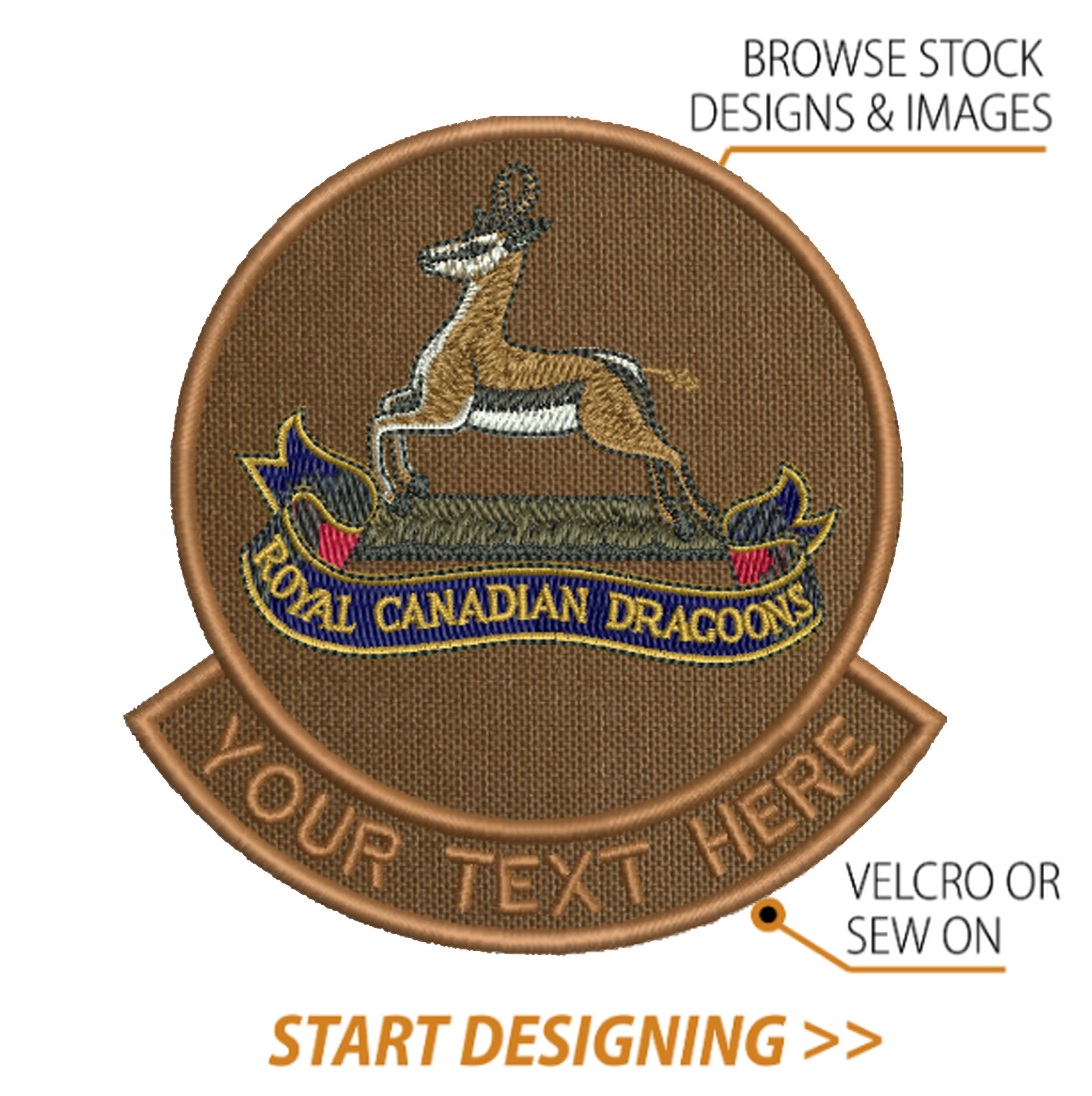 Create Your Own Patch (4.5 x 4.4" Circle With Scroll)