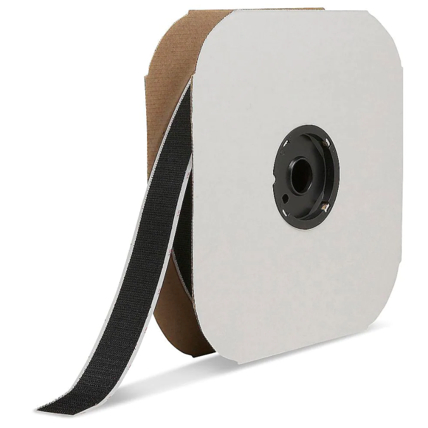 Adhesive Black 1" Hook & Loop fastener