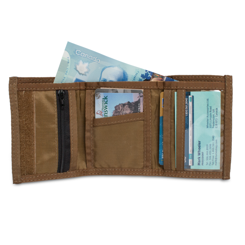 Zippered Trifold Wallet