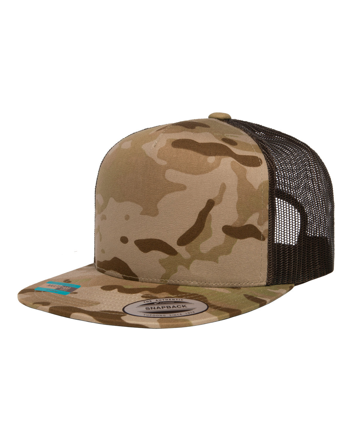 6606 Multicam 5-Panel Trucker Cap (43195 Black Multicam, Arid Multicam, etc...)