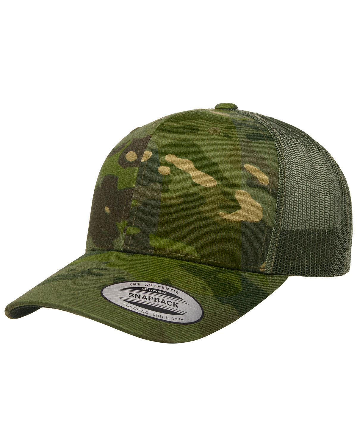 Retro Trucker Multicam Snapback Cap