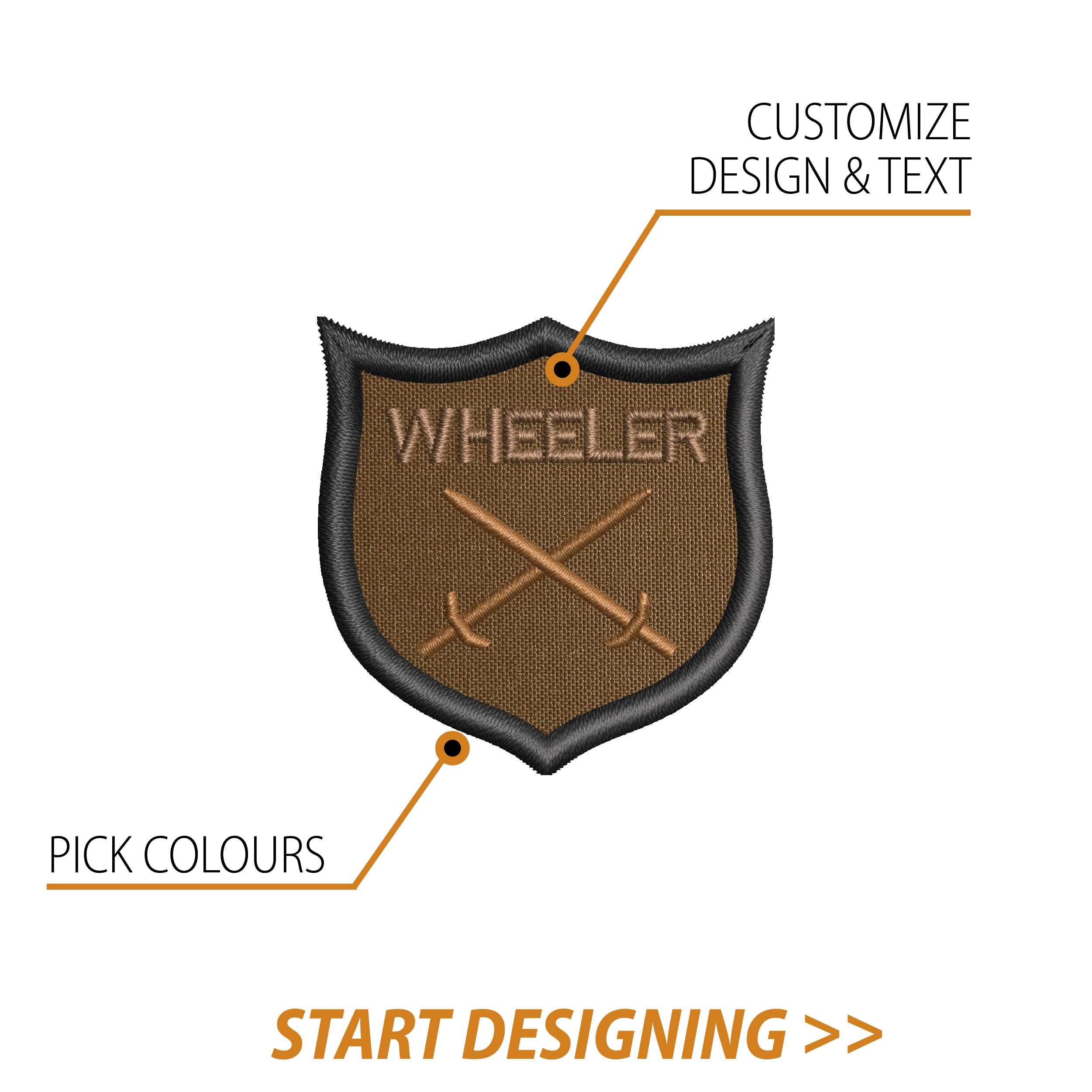 Create Your Own Shield Patch (1.75" Badge Shield)