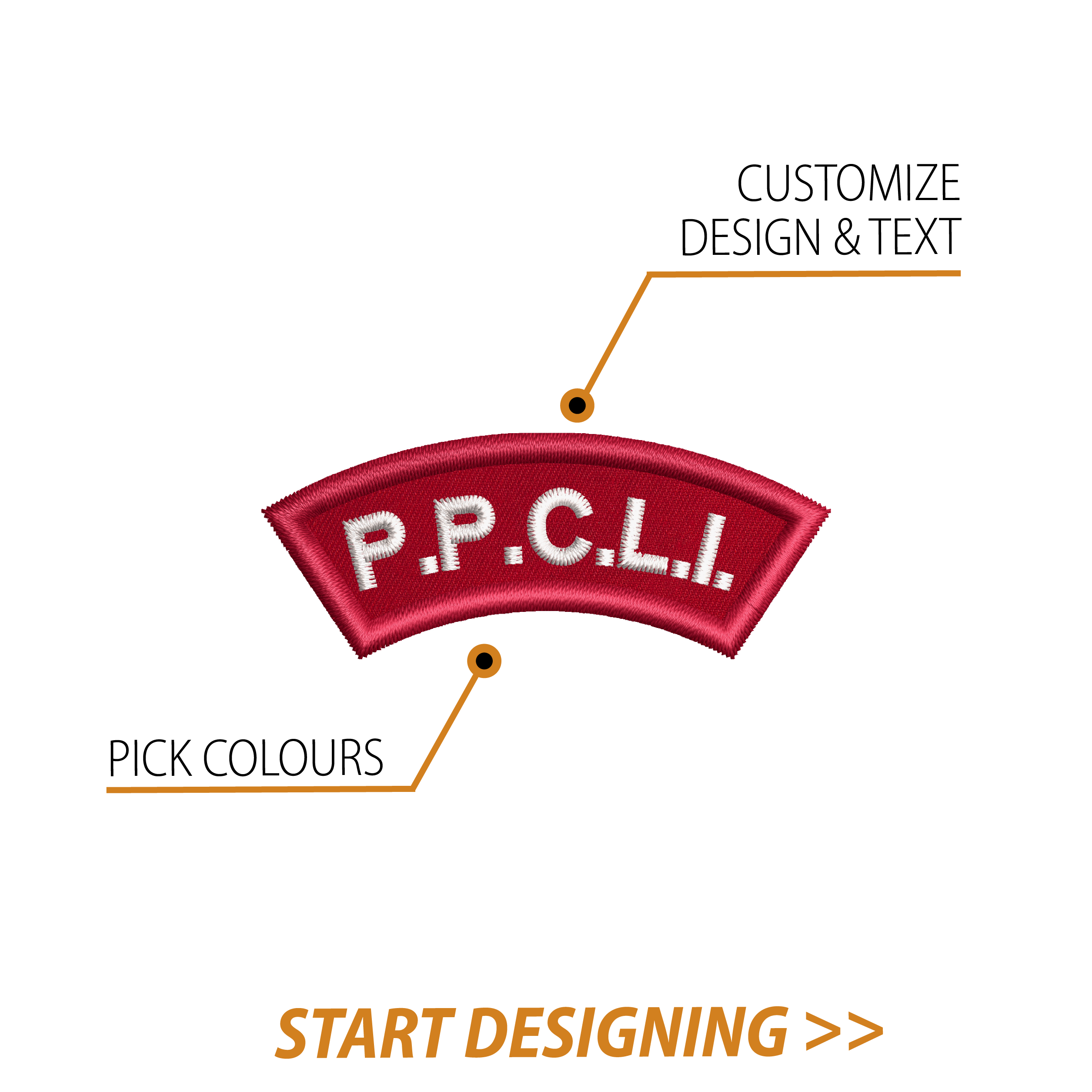 Create Your Own Scroll Patch (1.0 x 2.5" Style C)