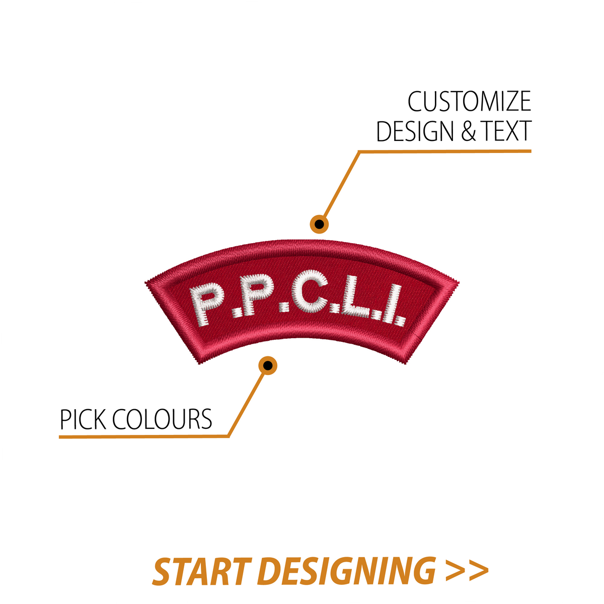 Create Your Own Scroll Patch (1.0 x 2.5" Style C)