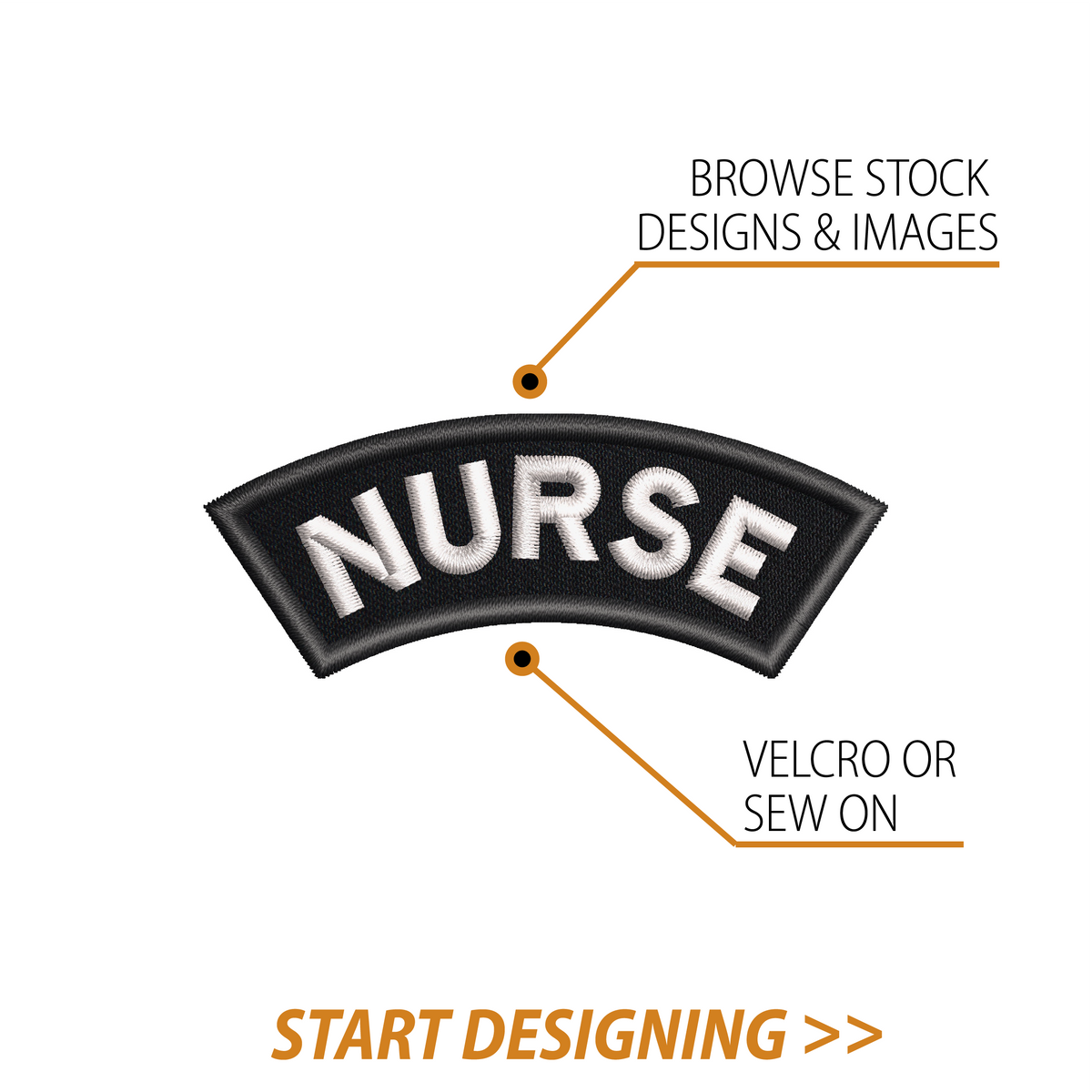 Create Your Own Scroll Patch (1.30 x 3.25" Style C)