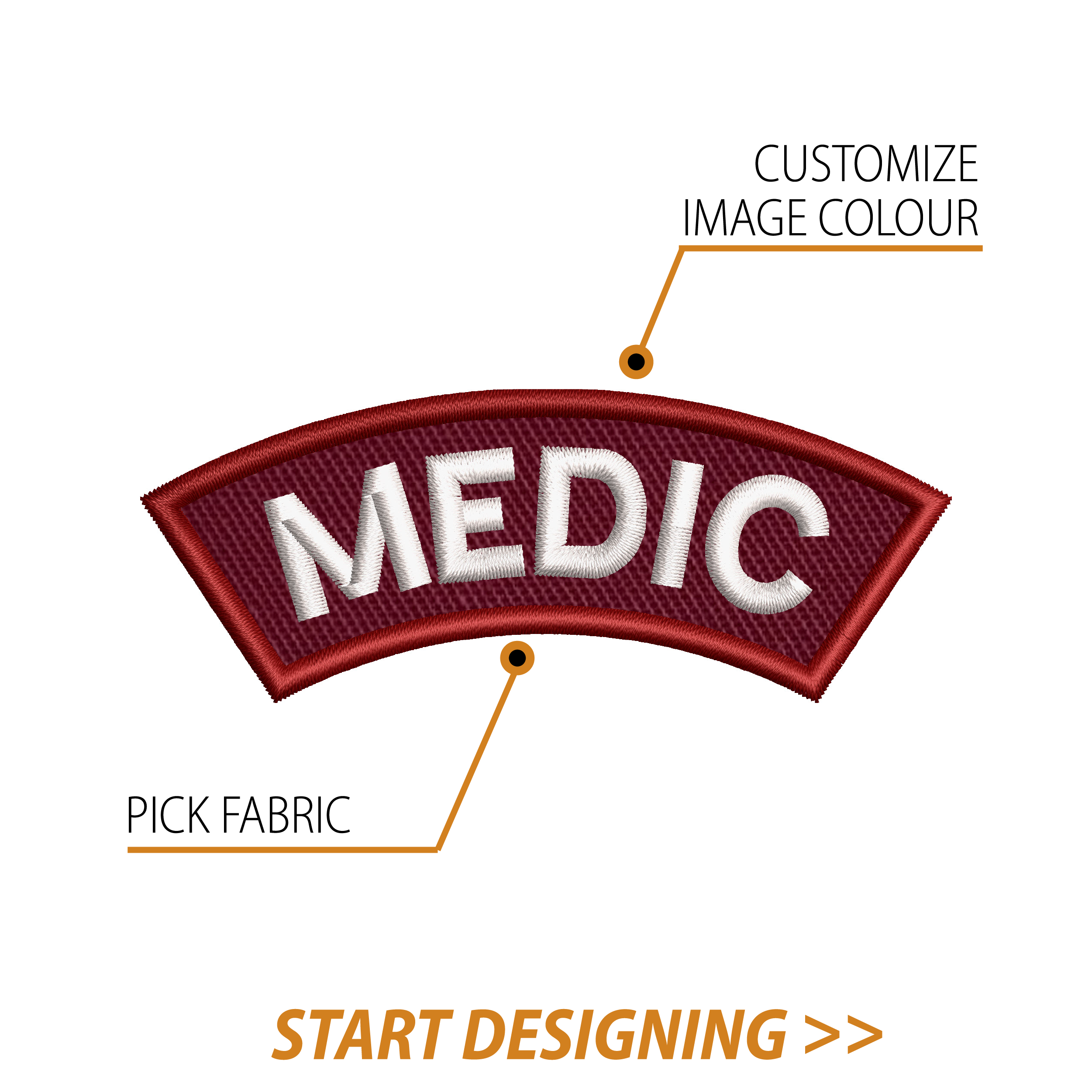Create Your Own Scroll Patch (1.5 x 3.75"  Style C)