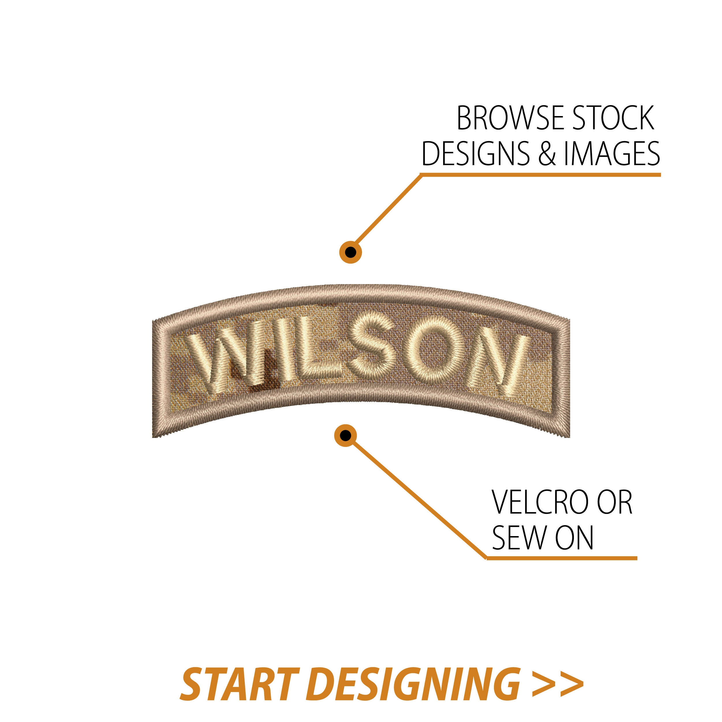 Create Your Own Scroll Patch (1 x 2.75" Style B)