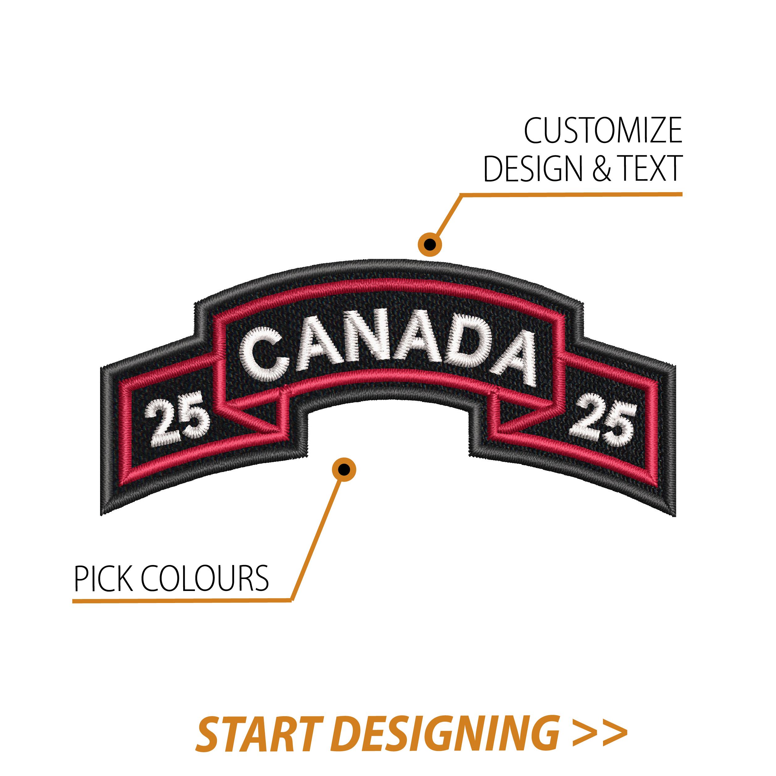 Create Your Own Scroll Patch (1.55 x 3.5"  Style A)