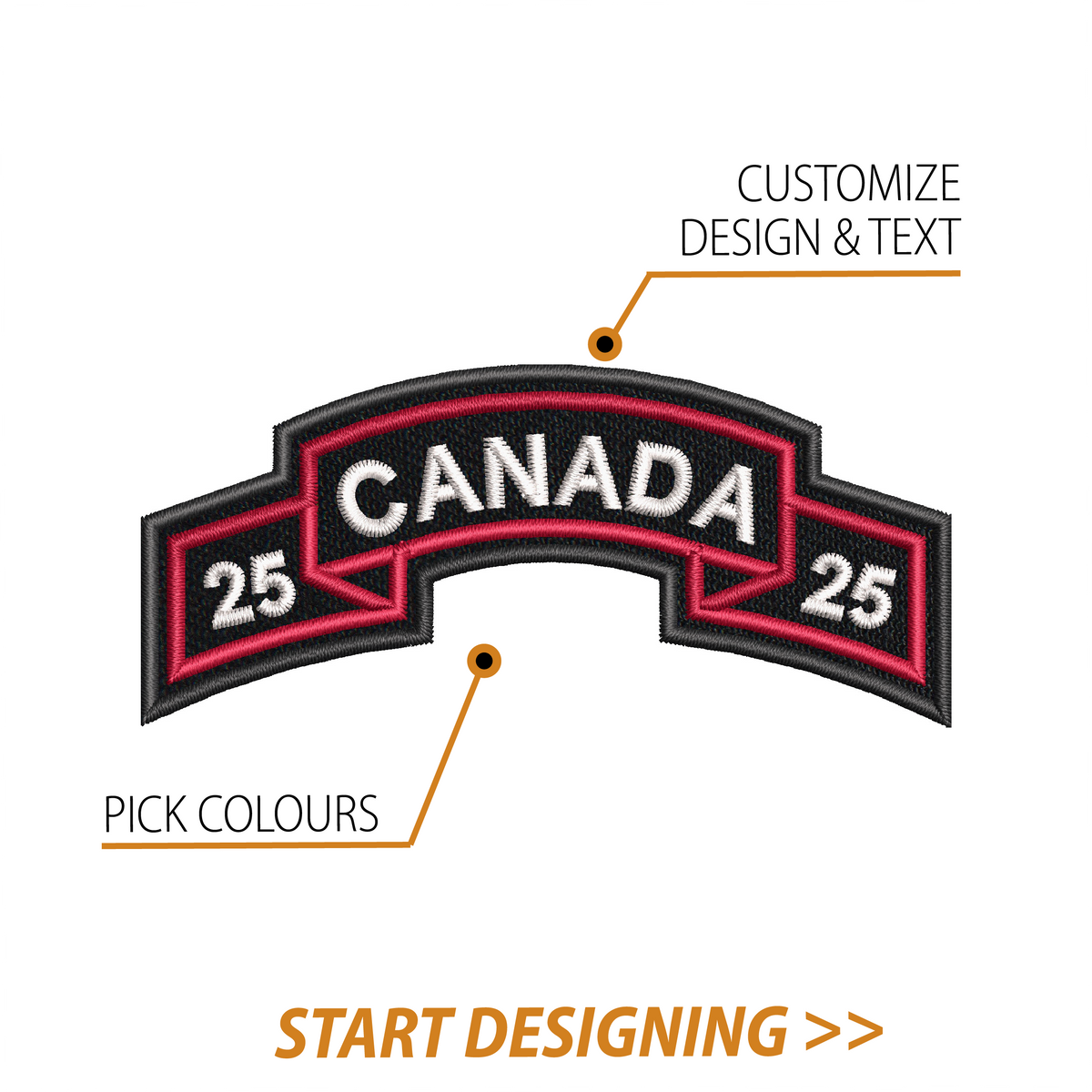 Create Your Own Scroll Patch (1.55 x 3.5"  Style A)