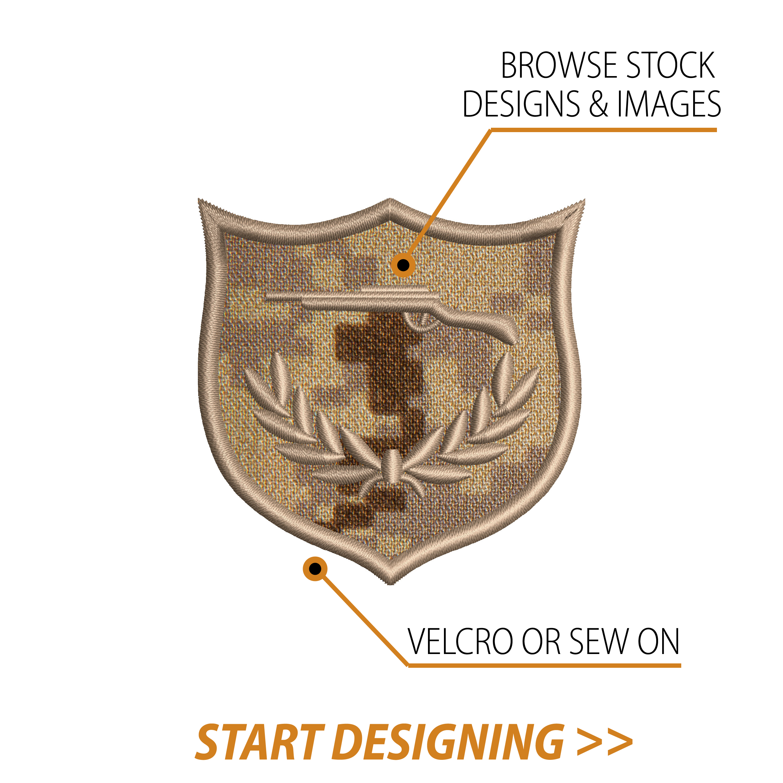 Create Your Own Shield Patch (2.5" Badge Shield)