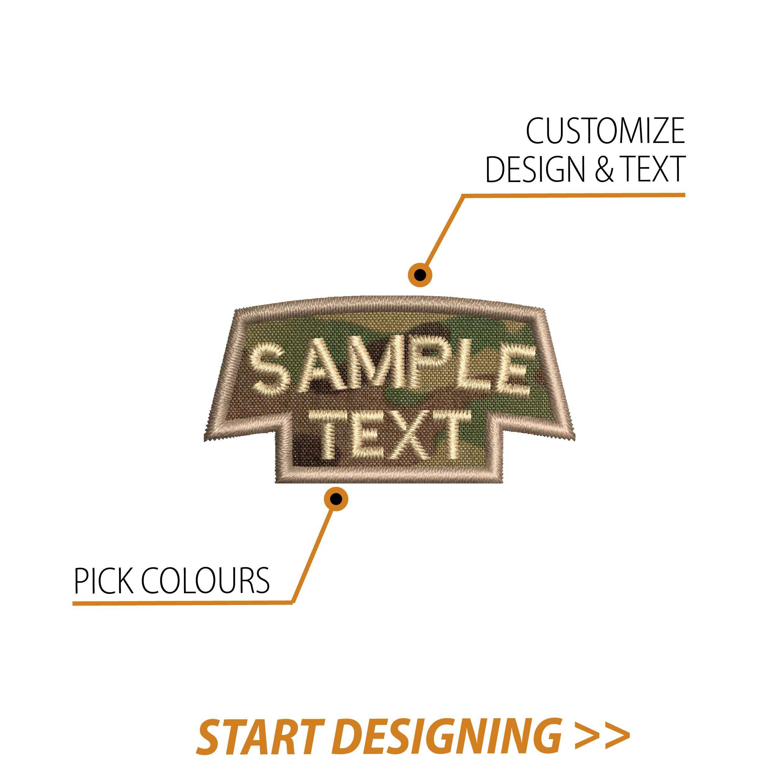 Create Your Own Scroll Patch (1 x 2" Style D)
