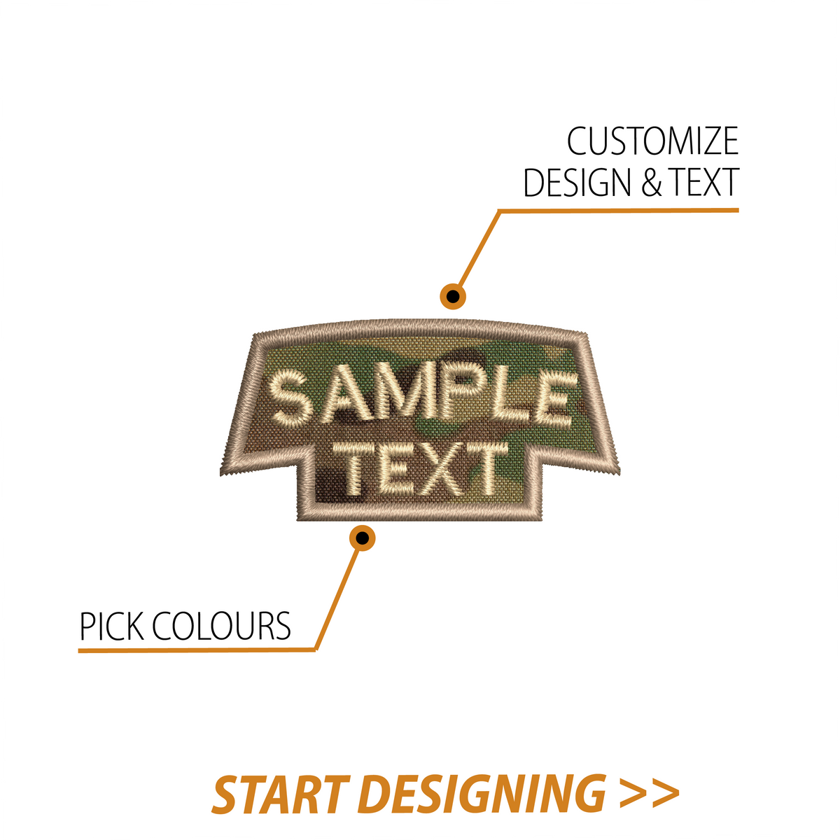 Create Your Own Scroll Patch (1 x 2" Style D)