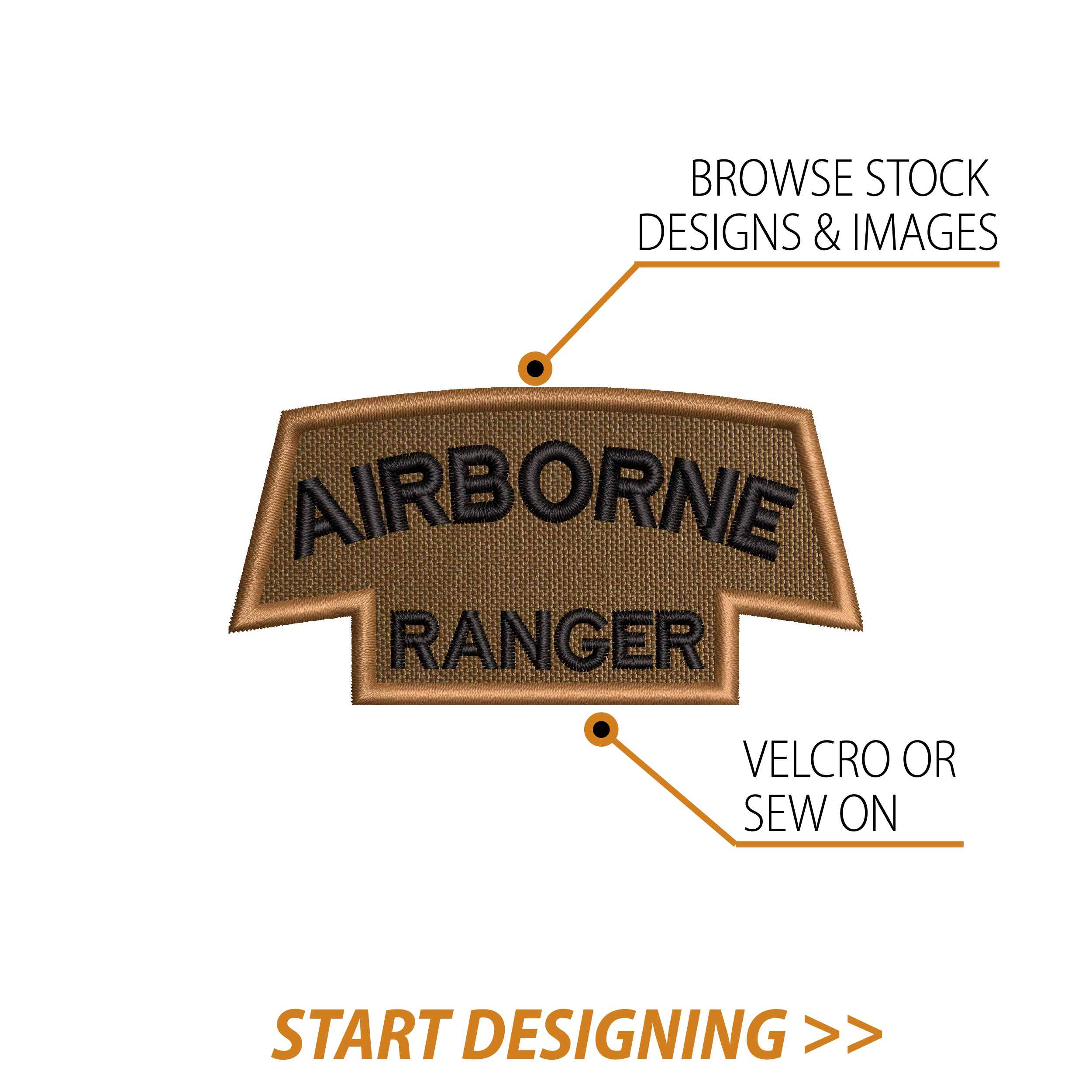 Create Your Own Scroll Patch (1.75 x 3.5" Style D)