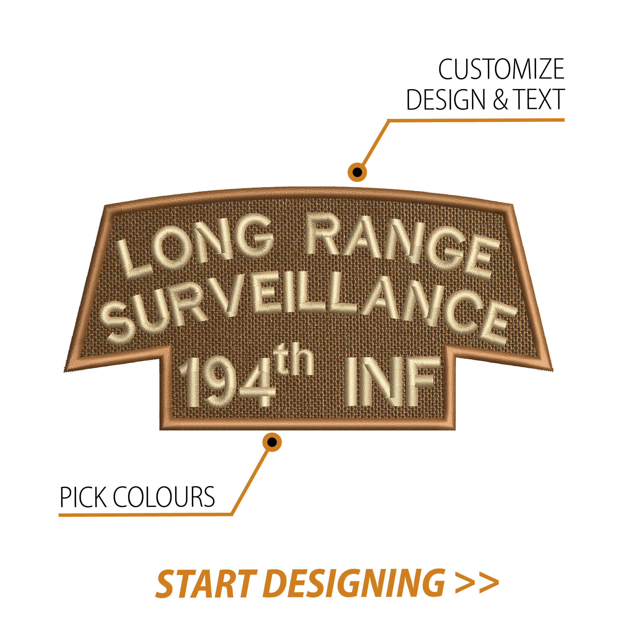 Create Your Own Scroll Patch (3 x 6" Style D)