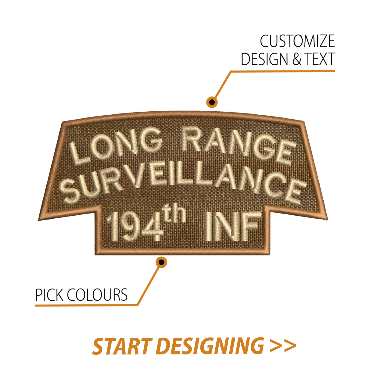 Create Your Own Scroll Patch (3 x 6" Style D)