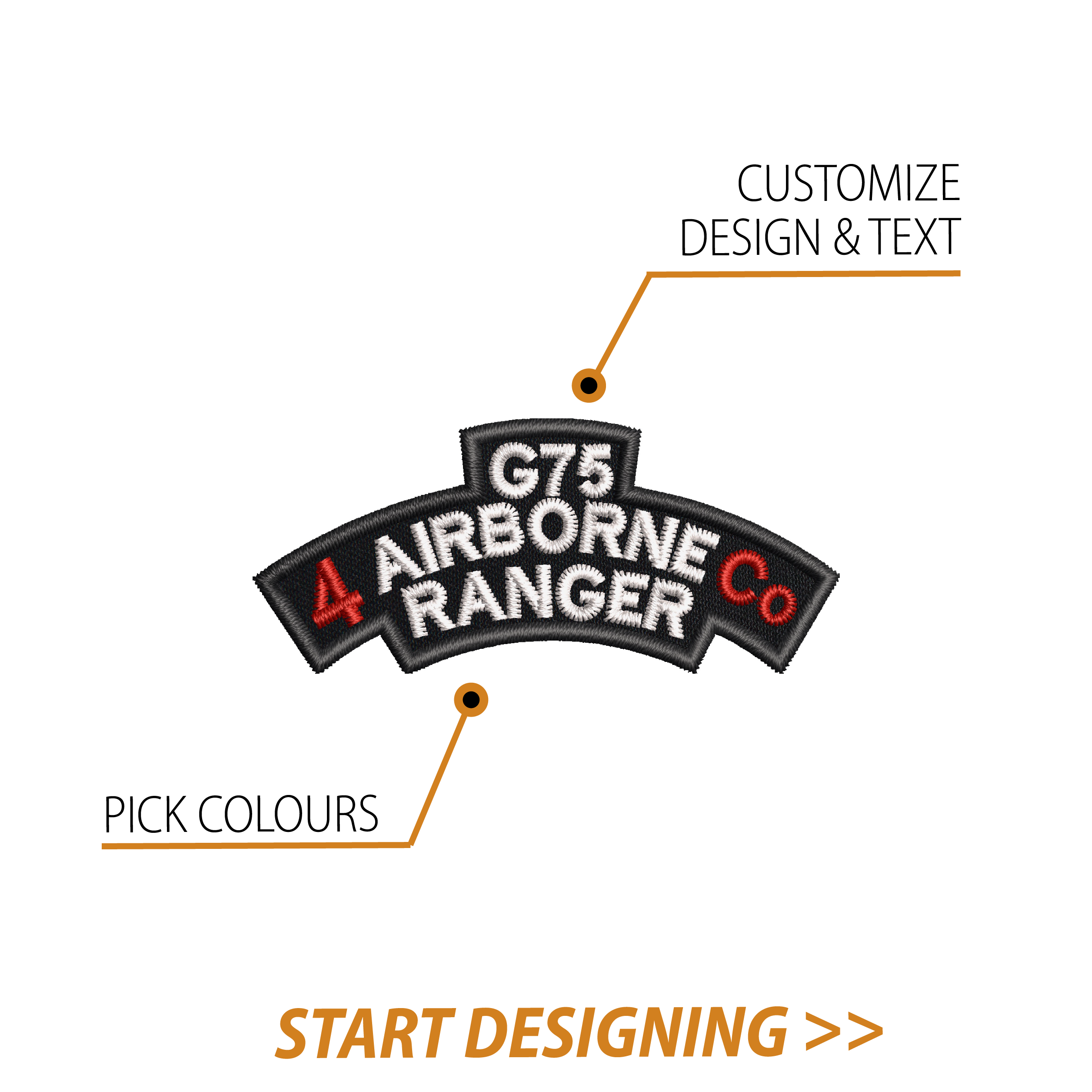 Create Your Own Scroll Patch (1 x 2.35"  Style E)