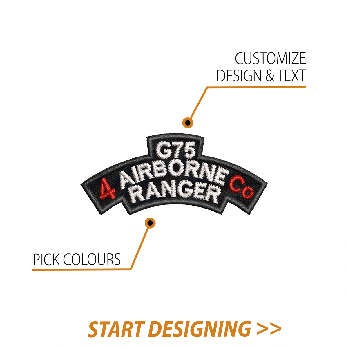 Create Your Own Scroll Patch (1 x 2.35"  Style E)