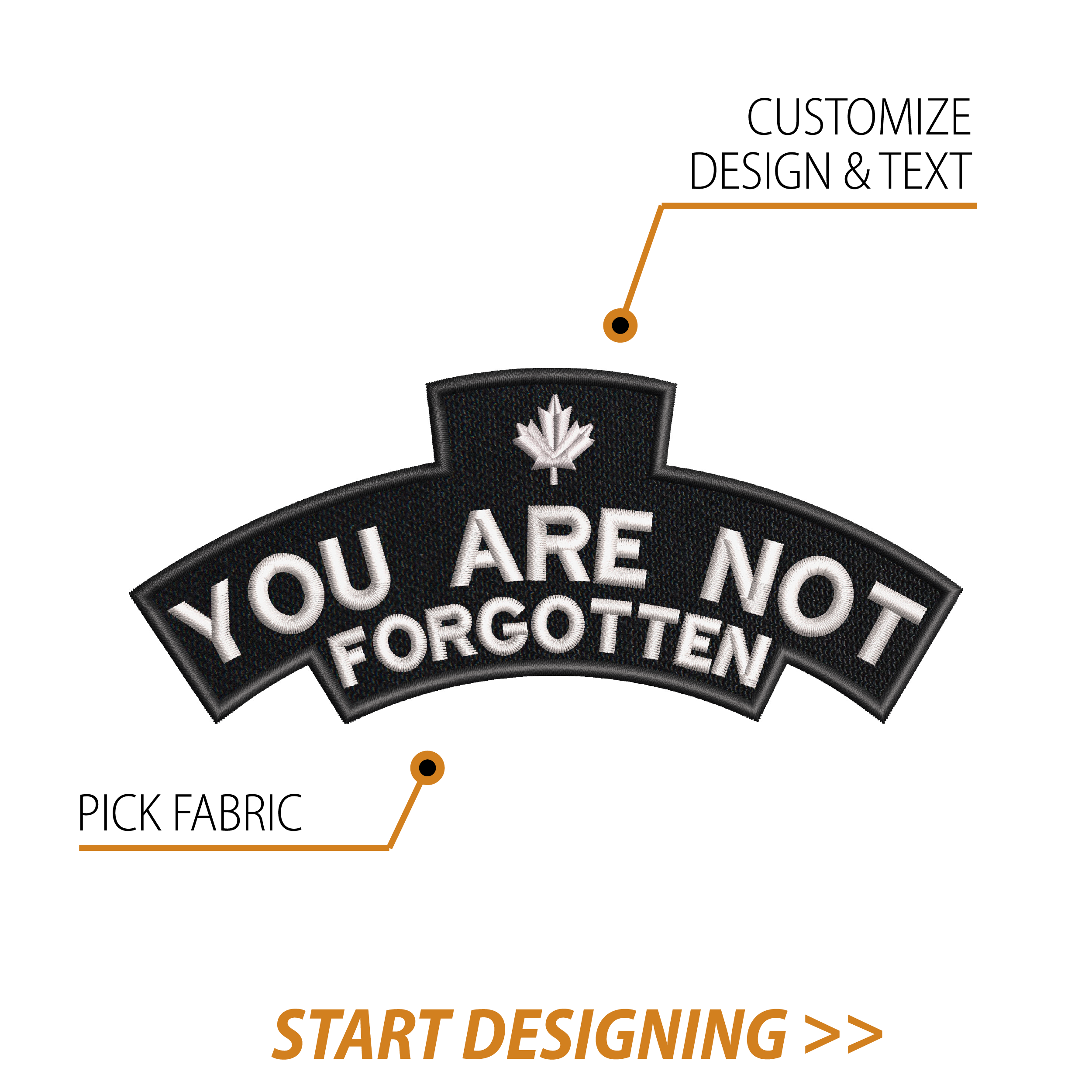 Create Your Own Scroll Patch (2.5 x 5.85" Style E)