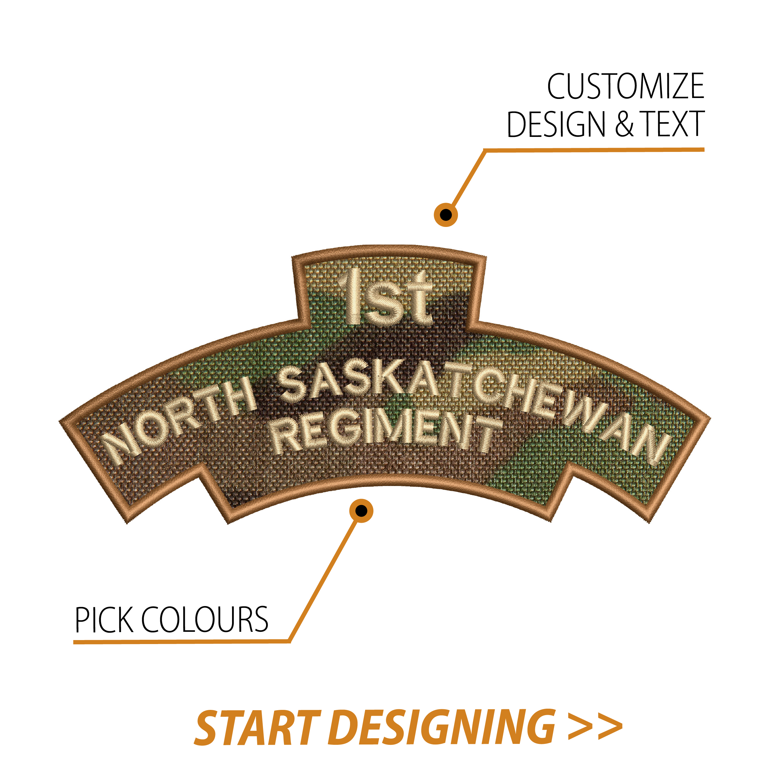 Create Your Own Scroll Patch (3 x 7" Style E)