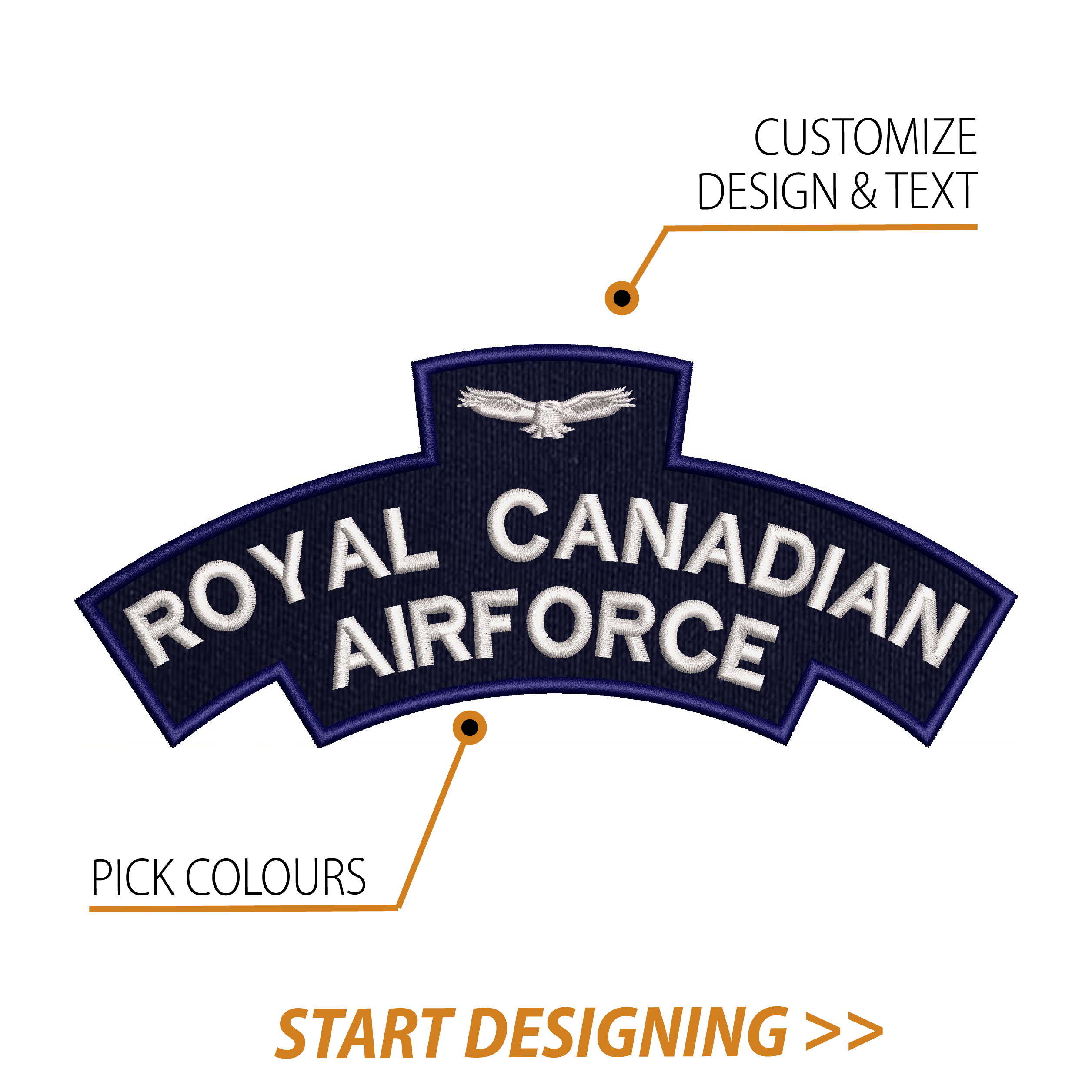 Create Your Own Scroll Patch (3.5 x 8.2" Style E)