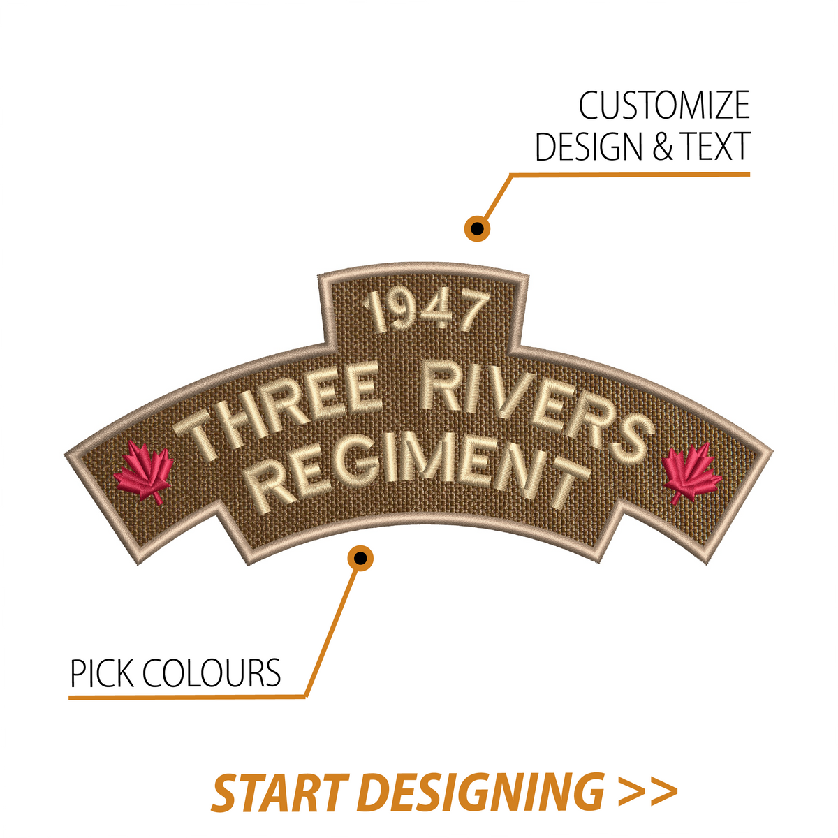 Create Your Own Scroll Patch (3.25 x 7.4" Style E)