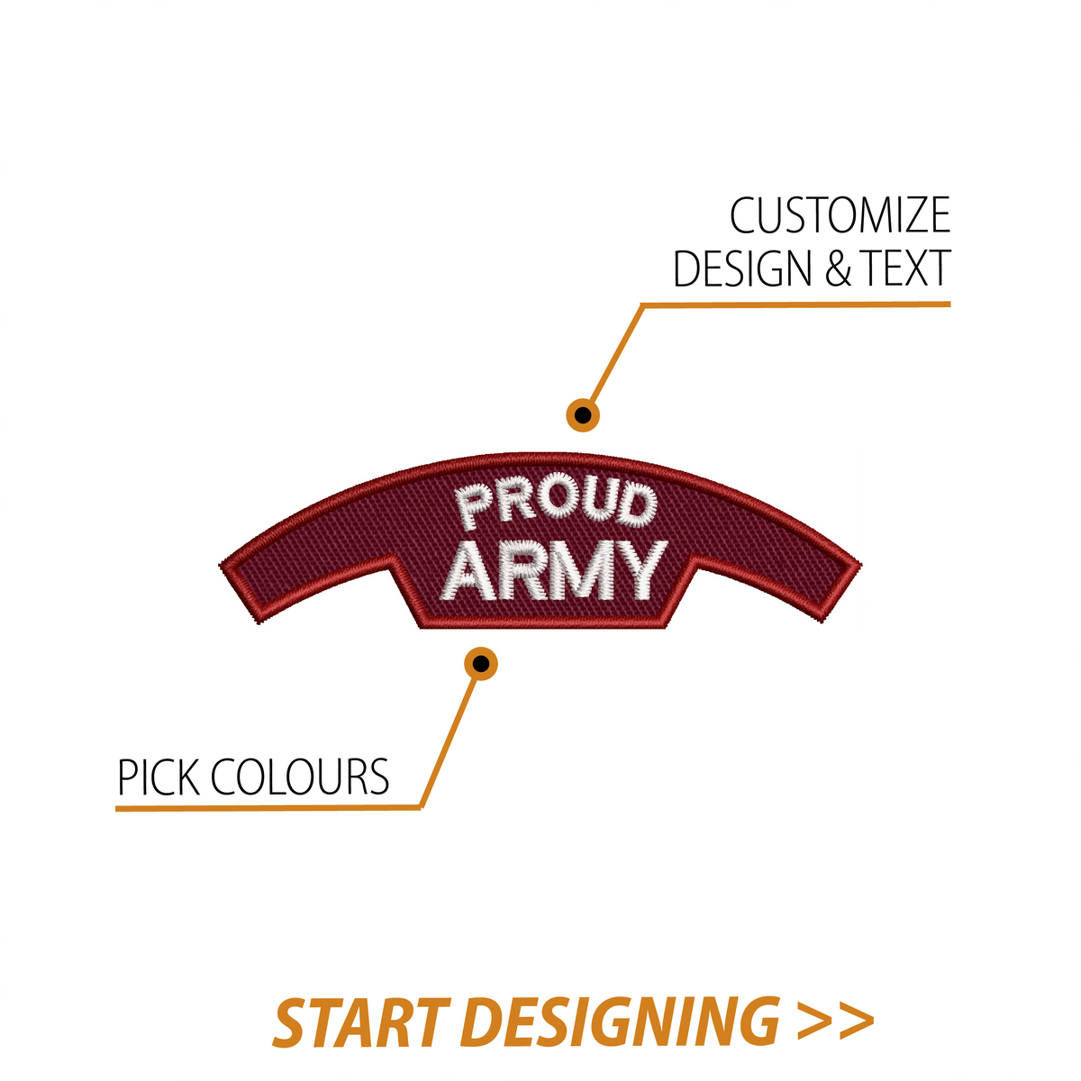 Create Your Own Scroll Patch (1 x 3.65"  Style F)
