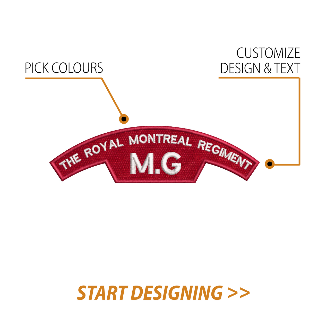 Create Your Own Scroll Patch (2 x 7.35"  Style F)