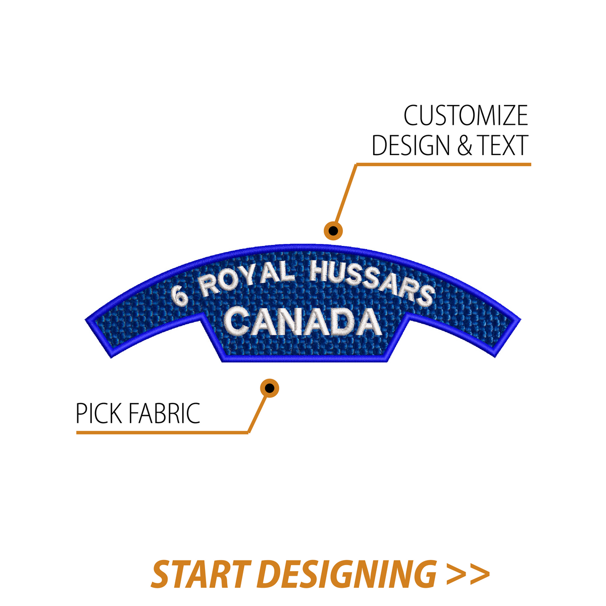 Create Your Own Scroll Patch (2.5 x 9.2" Style F)