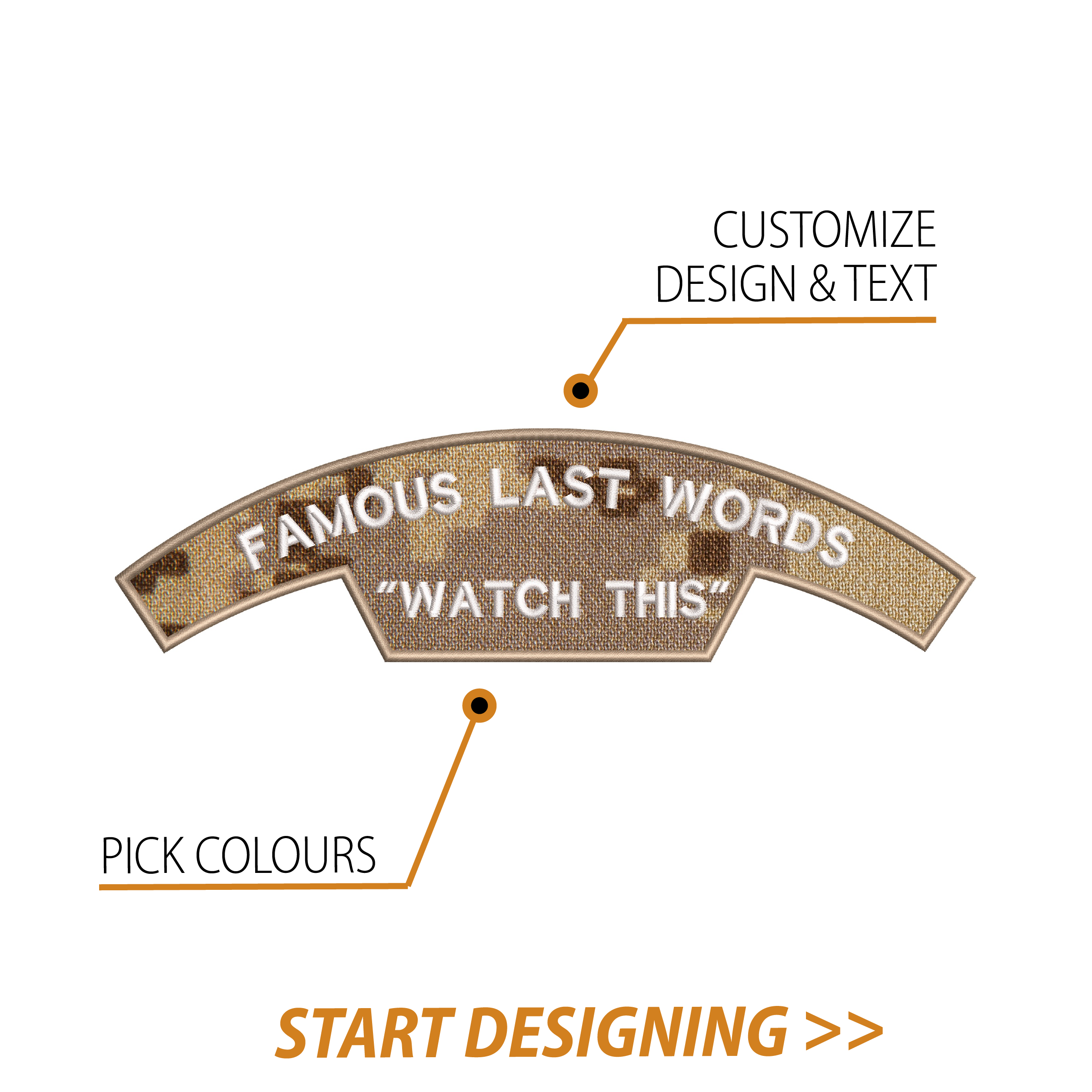 Create Your Own Scroll Patch (3.25 x 12.1" Style F)
