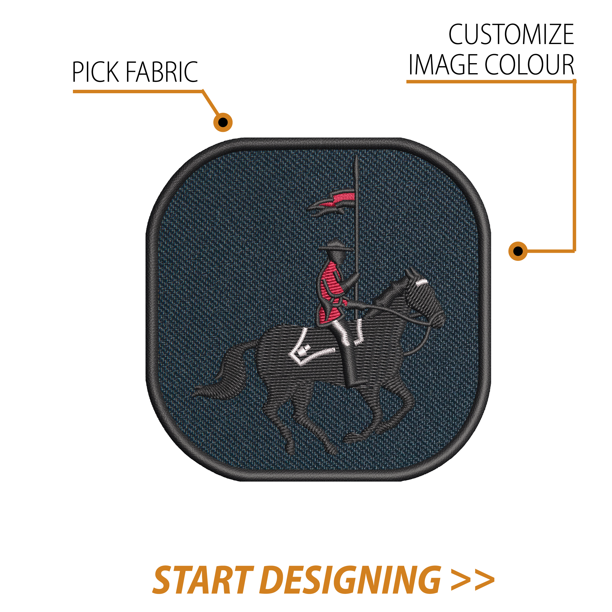 Create Your Own Square Patch (3.5 x 3.5" Rounded Corners)