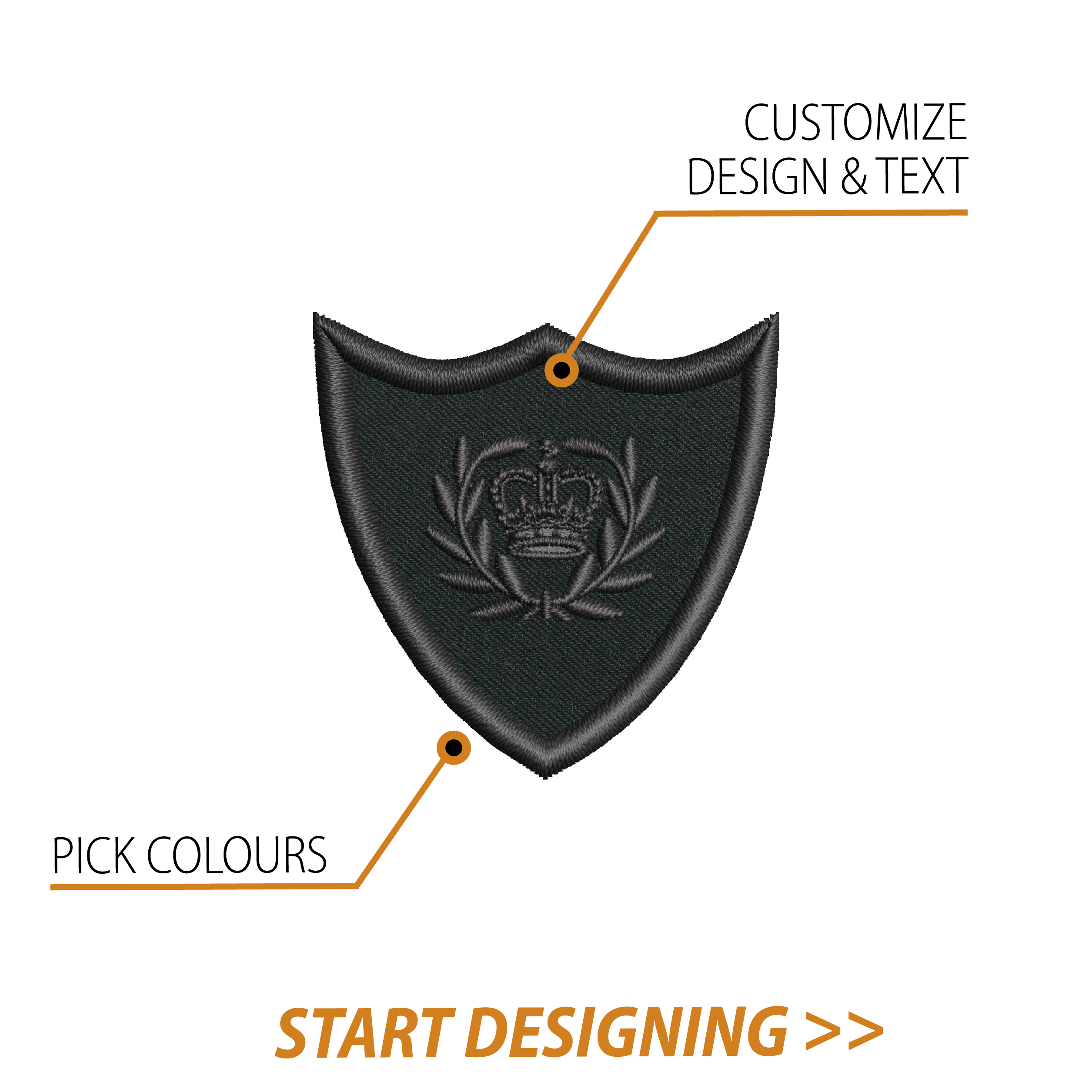 Create Your Own Shield Patch (1.75" Beveled Shield)