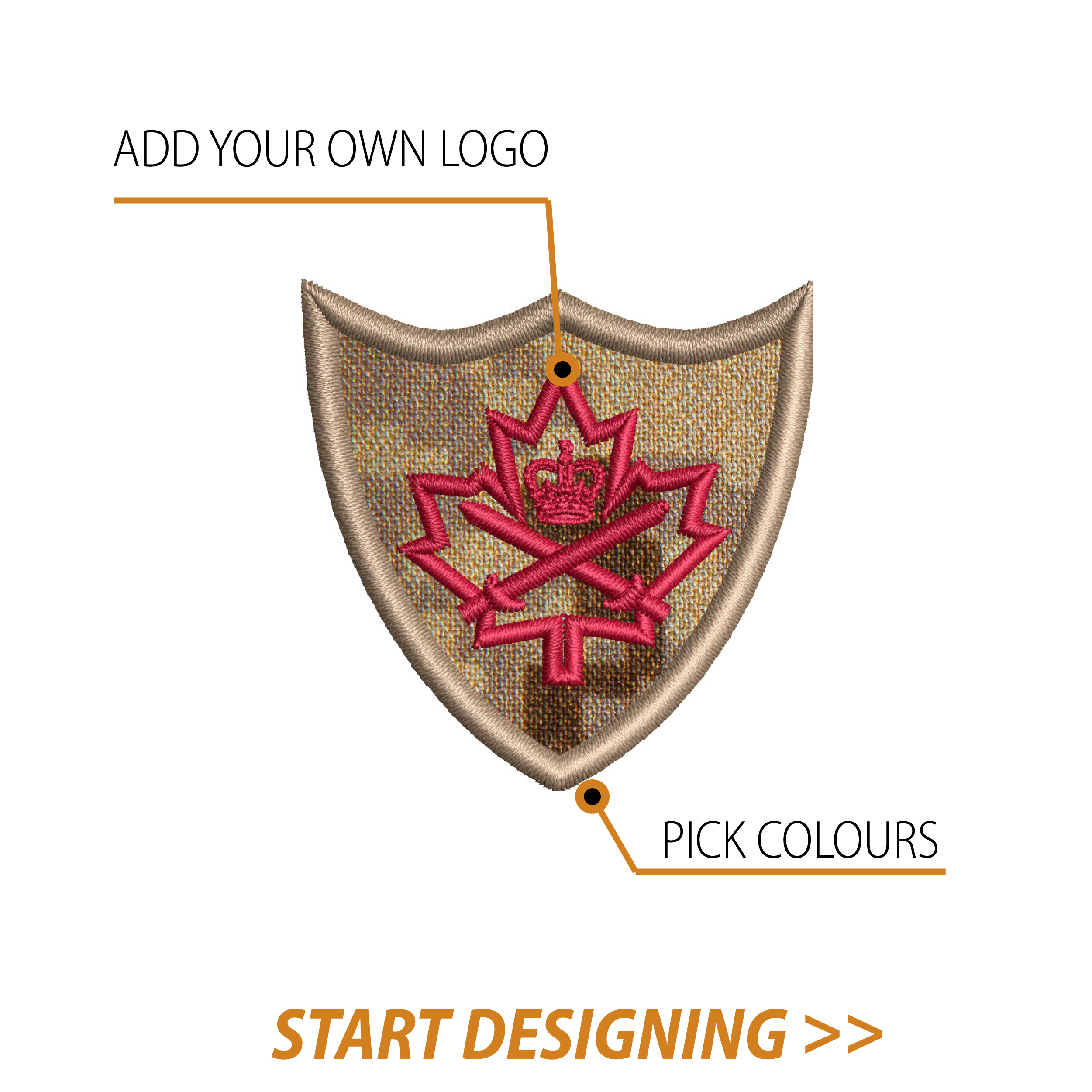 Create Your Own Shield Patch (2" Beveled Shield)